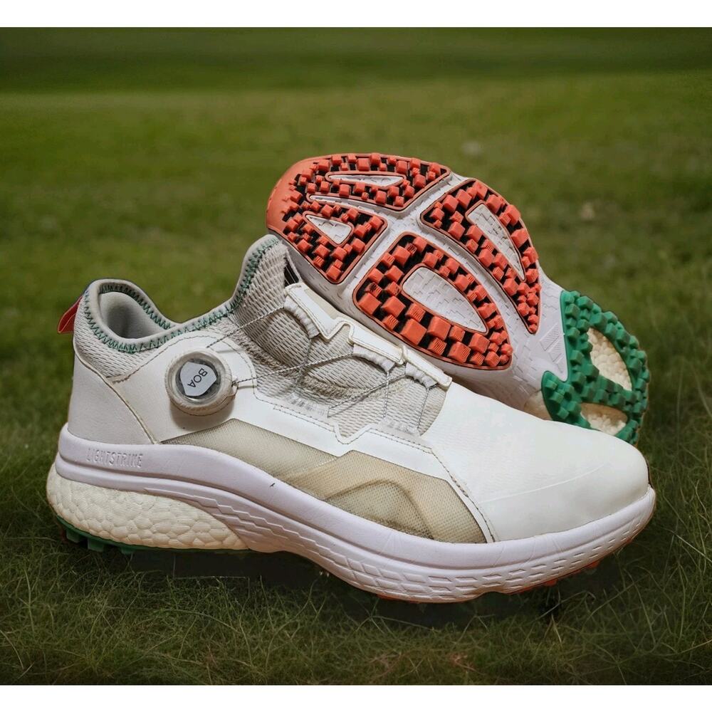Adidas Solarmotion BOA Mens 12 Low White Court Green Golf Shoes Spikeless GV9388